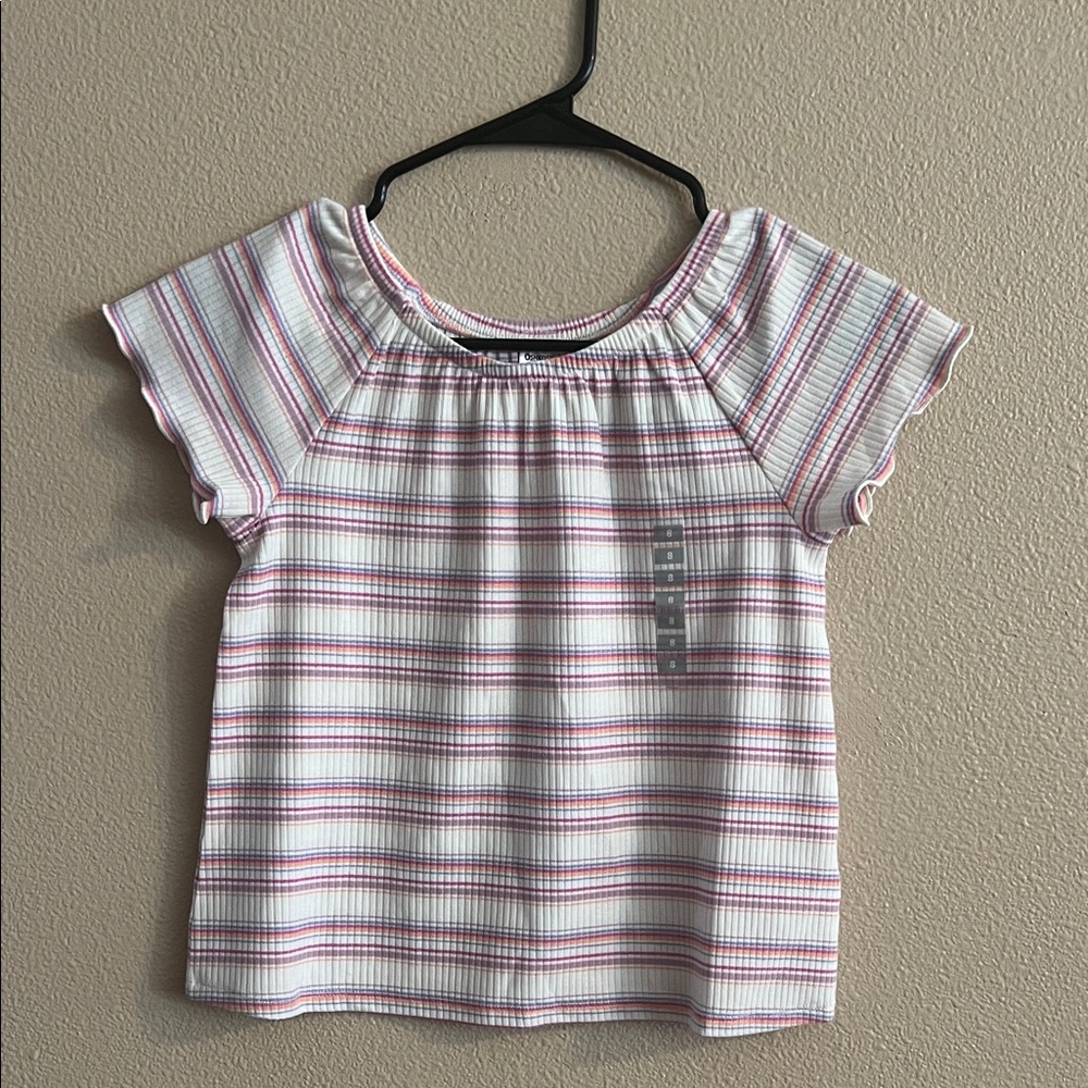 OshKosh B'gosh Striped Tee - Pink, White, Blue